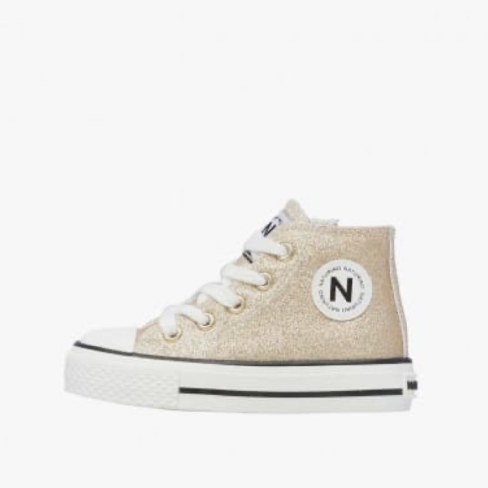 NWT NATURINO YLFAS Glittered Platinum Sneakers